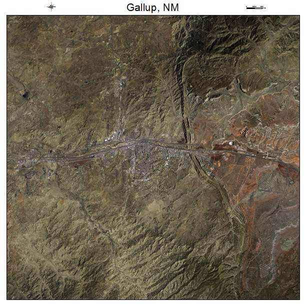 Gallup, NM air photo map