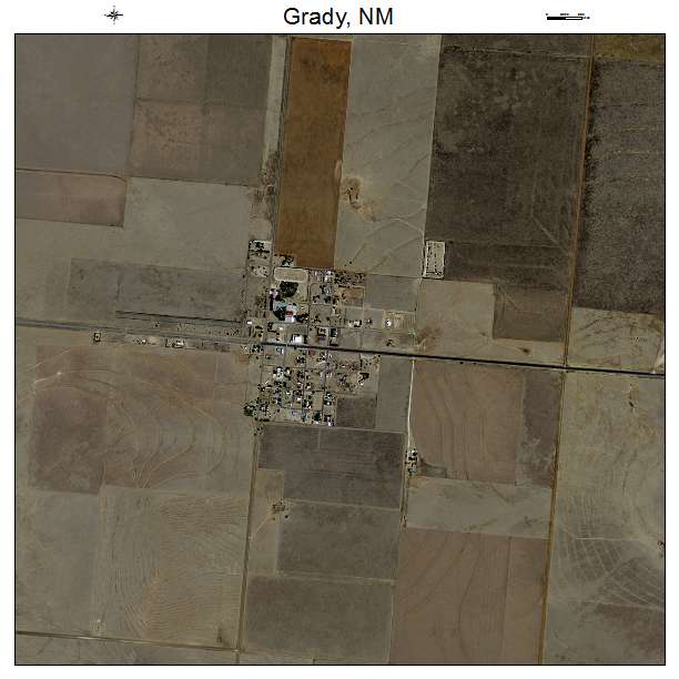 Grady, NM air photo map