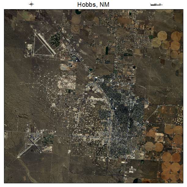 Hobbs, NM air photo map