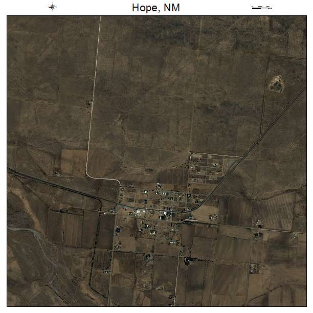 Hope, NM air photo map