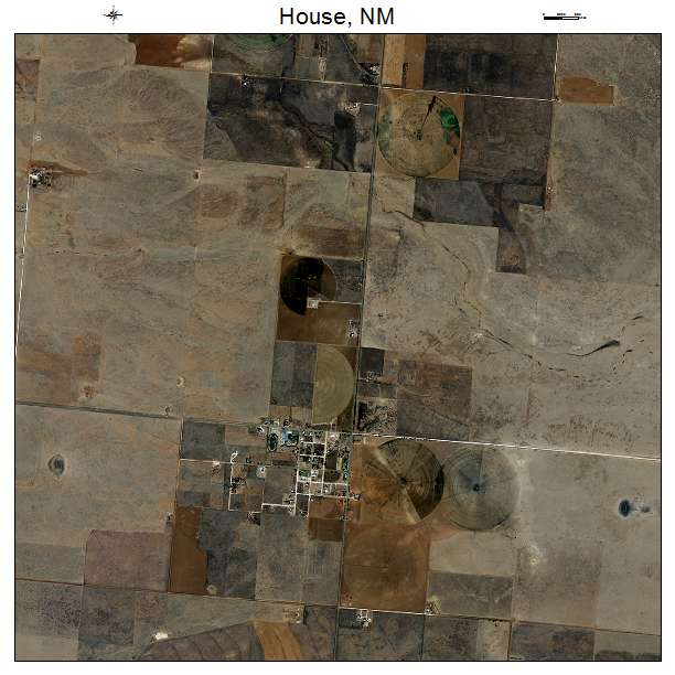 House, NM air photo map