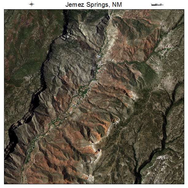 Jemez Springs, NM air photo map
