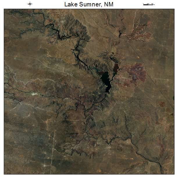 Lake Sumner, NM air photo map