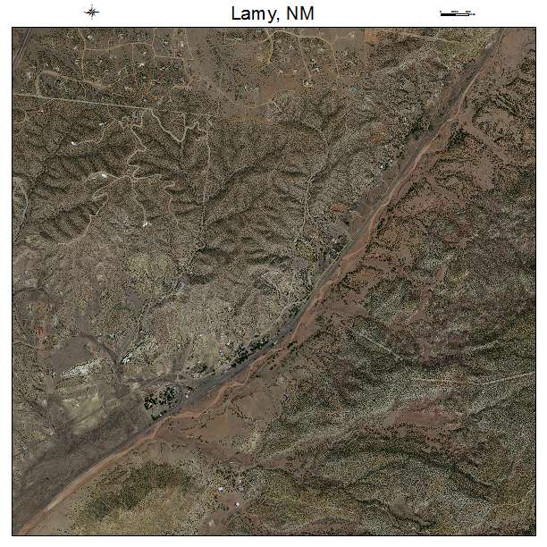 Lamy, NM air photo map