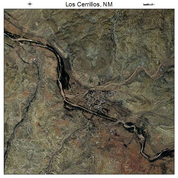 Los Cerrillos, NM air photo map