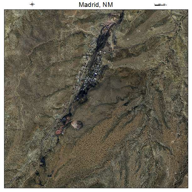 Madrid, NM air photo map