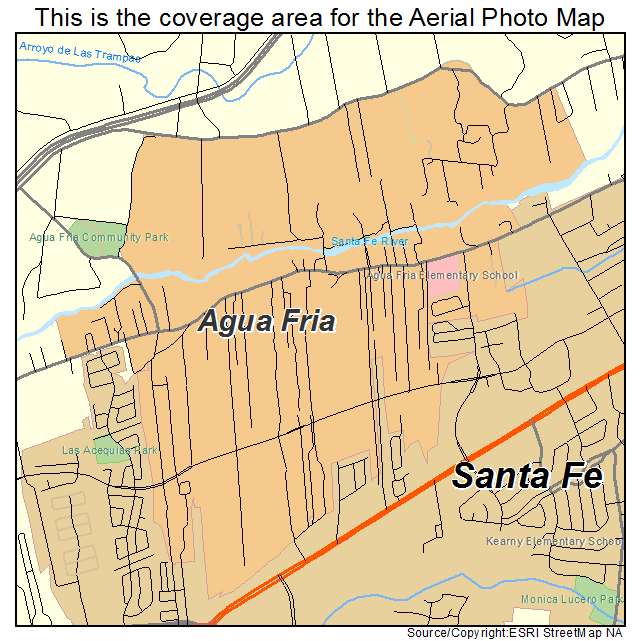 Agua Fria, NM location map 