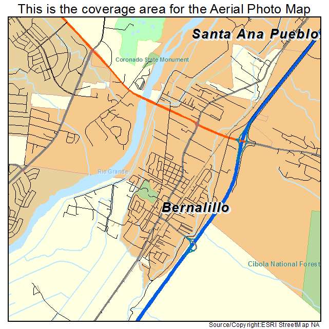 Bernalillo, NM location map 