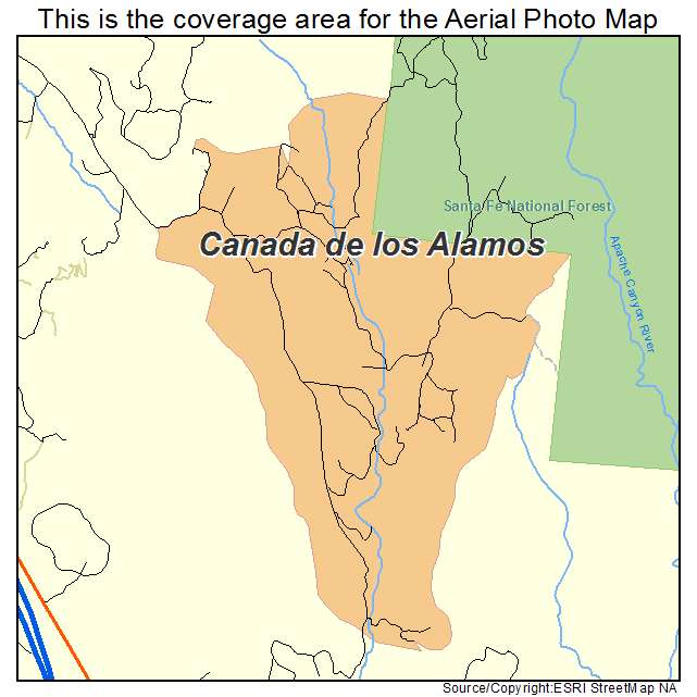 Canada de los Alamos, NM location map 