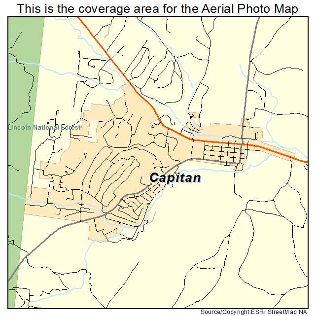Capitan, NM location map 