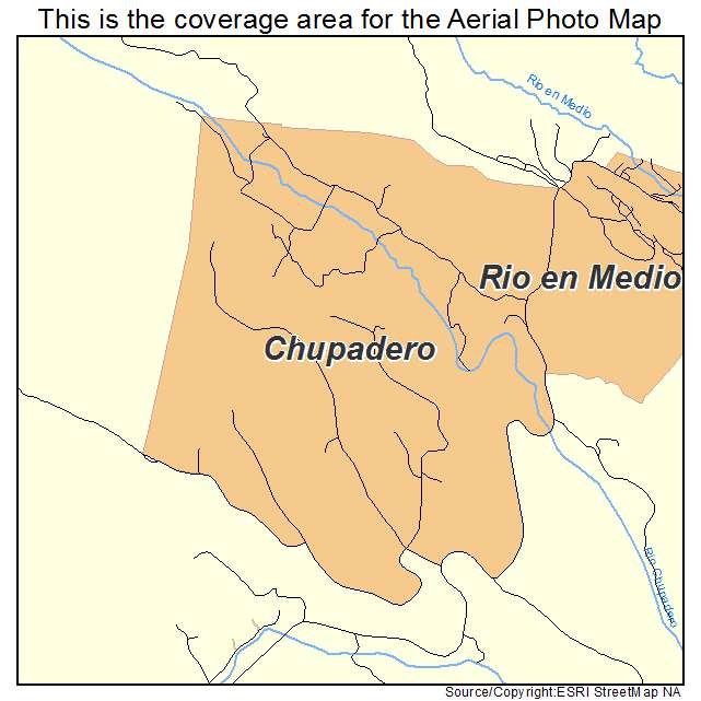 Chupadero, NM location map 