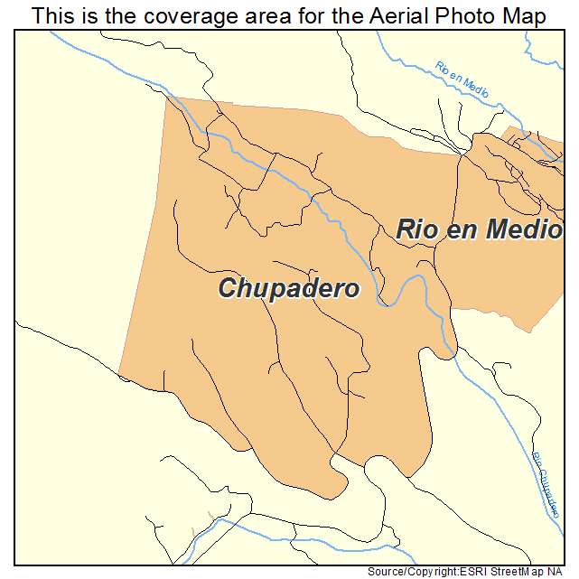 Chupadero, NM location map 