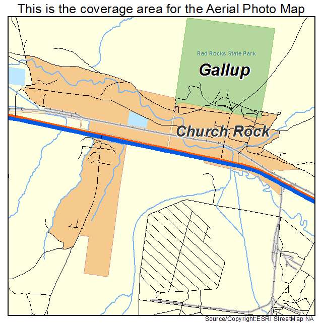 Church Rock, NM location map 