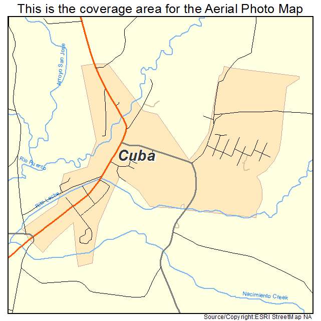 Cuba, NM location map 