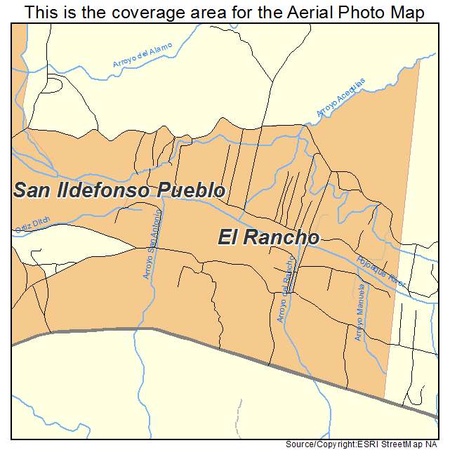 El Rancho, NM location map 
