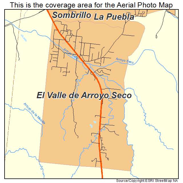 El Valle de Arroyo Seco, NM location map 