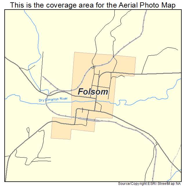 Folsom, NM location map 
