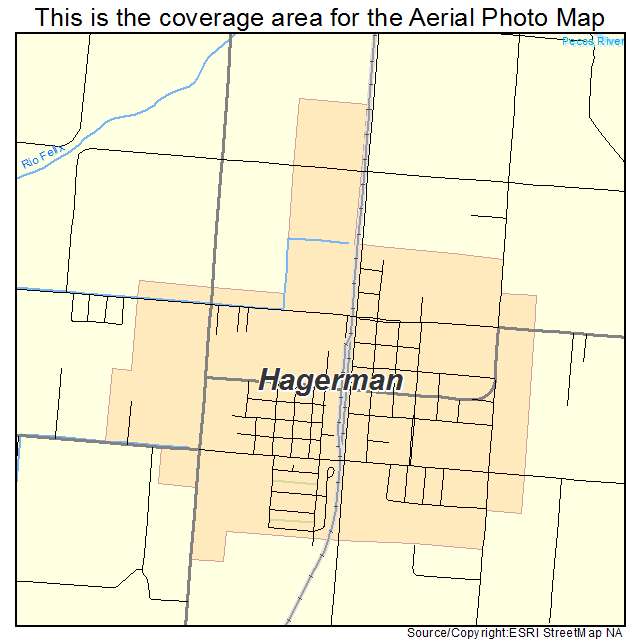 Hagerman, NM location map 