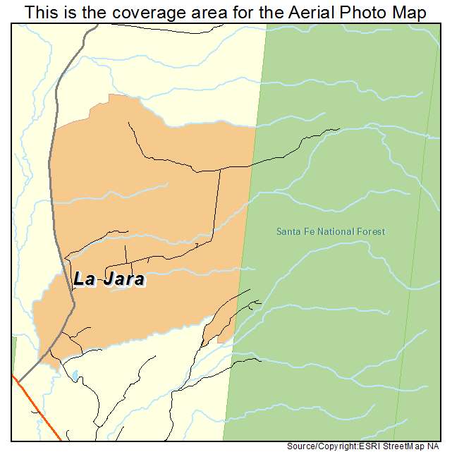La Jara, NM location map 