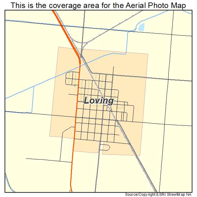 Loving, NM location map 