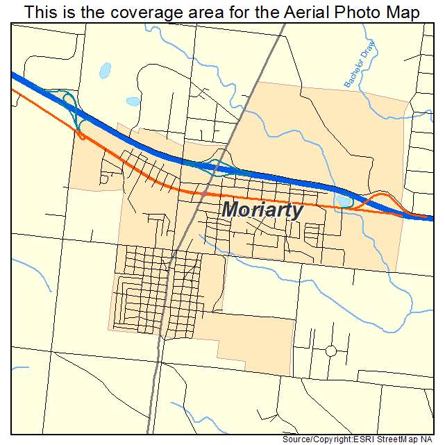 Moriarty, NM location map 