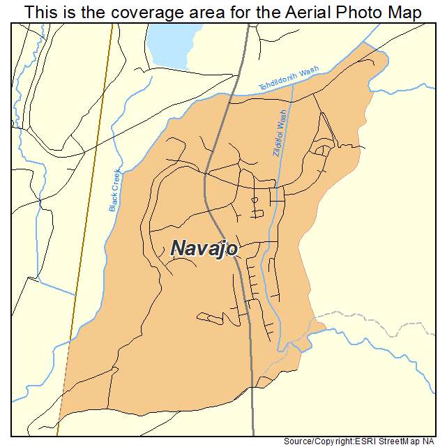 Navajo, NM location map 
