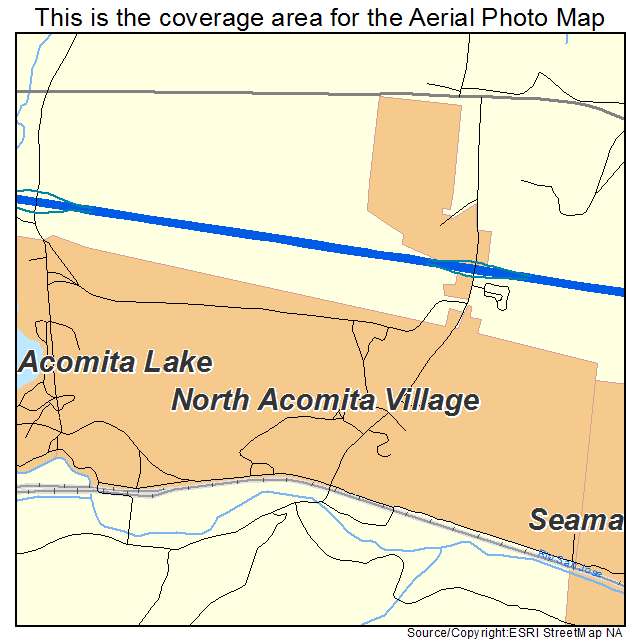 North Acomita Village, NM location map 