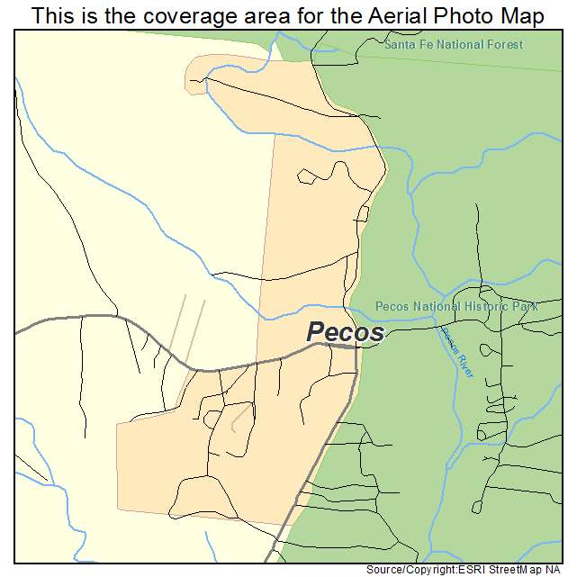 Pecos, NM location map 