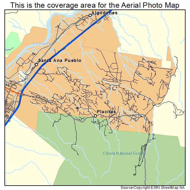 Placitas, NM location map 