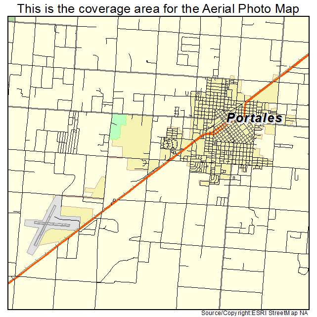 Portales, NM location map 