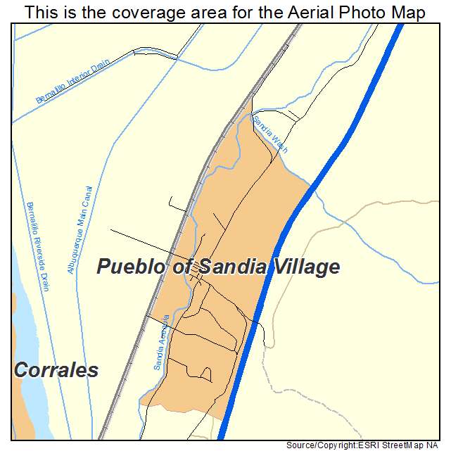 Pueblo of Sandia Village, NM location map 