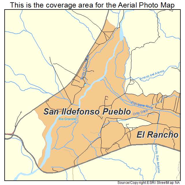 San Ildefonso Pueblo, NM location map 