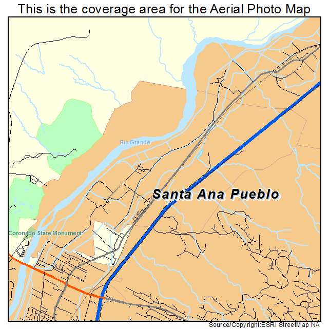 Santa Ana Pueblo, NM location map 