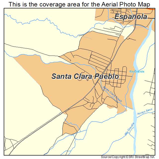 Santa Clara Pueblo, NM location map 