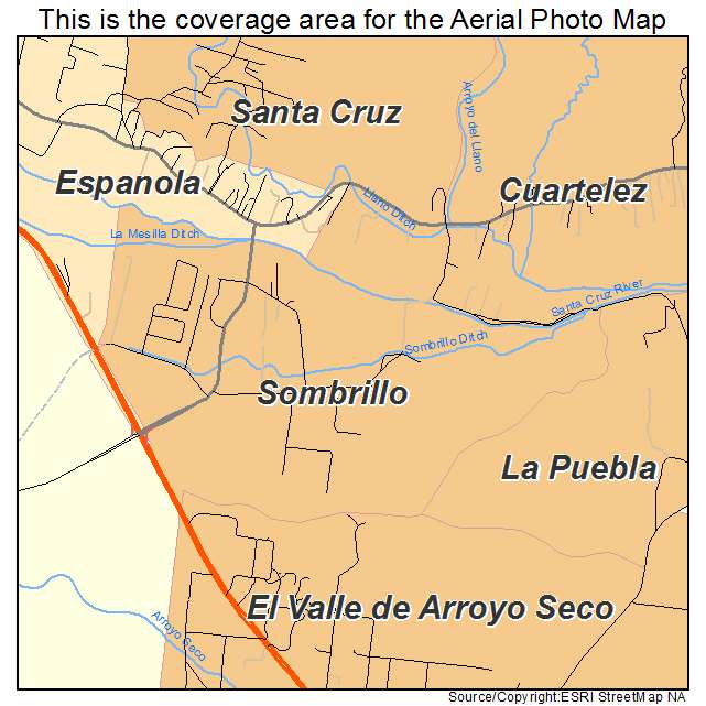 Sombrillo, NM location map 