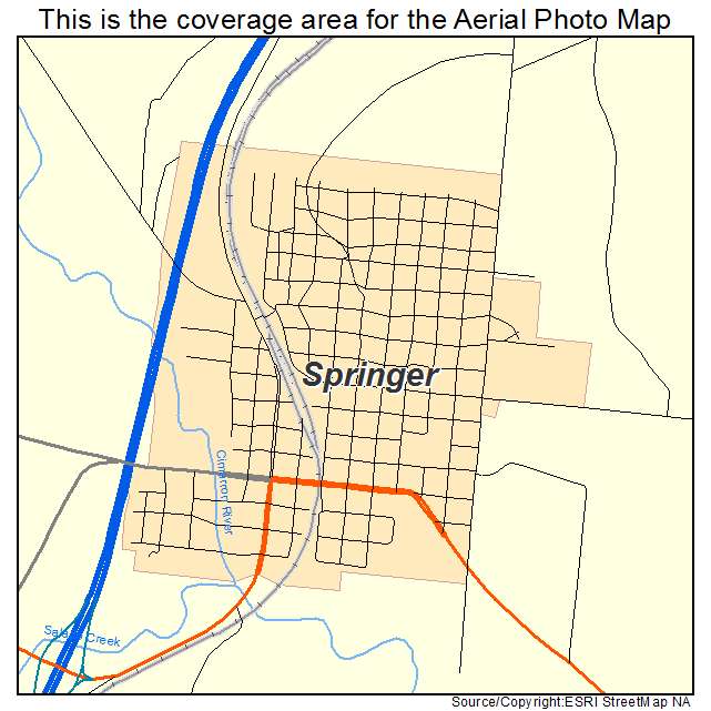 Springer, NM location map 