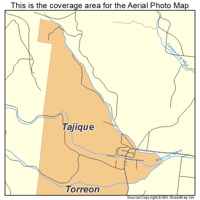 Tajique, NM location map 