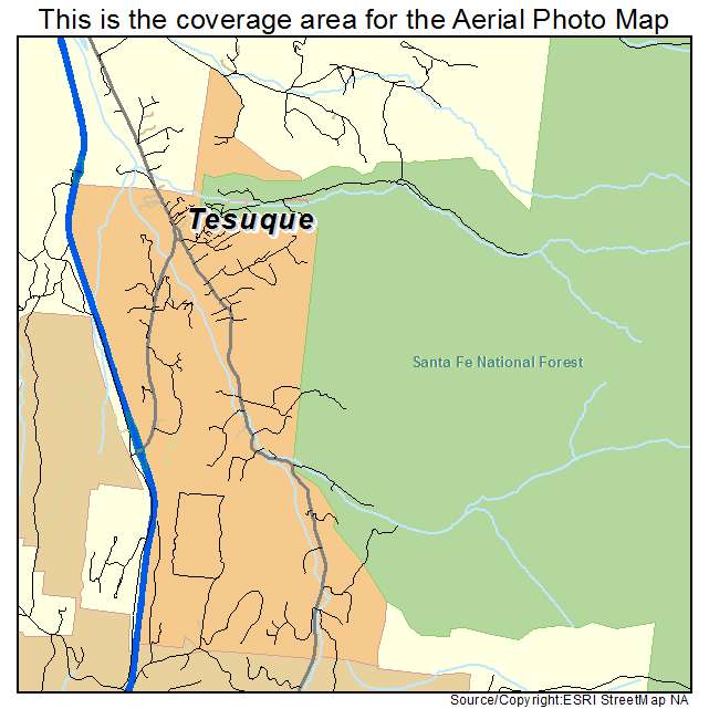 Tesuque, NM location map 