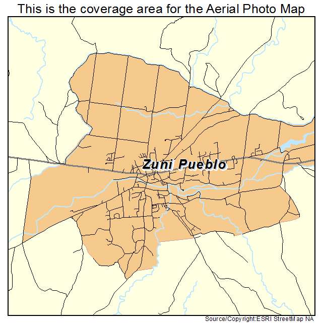 Zuni Pueblo, NM location map 