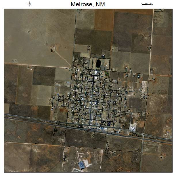 Melrose, NM air photo map