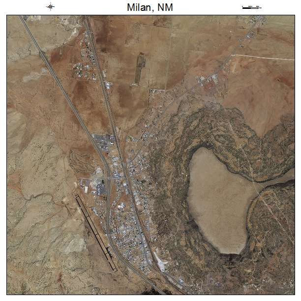 Milan, NM air photo map