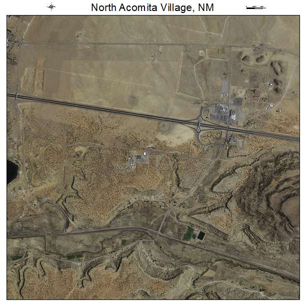 North Acomita Village, NM air photo map