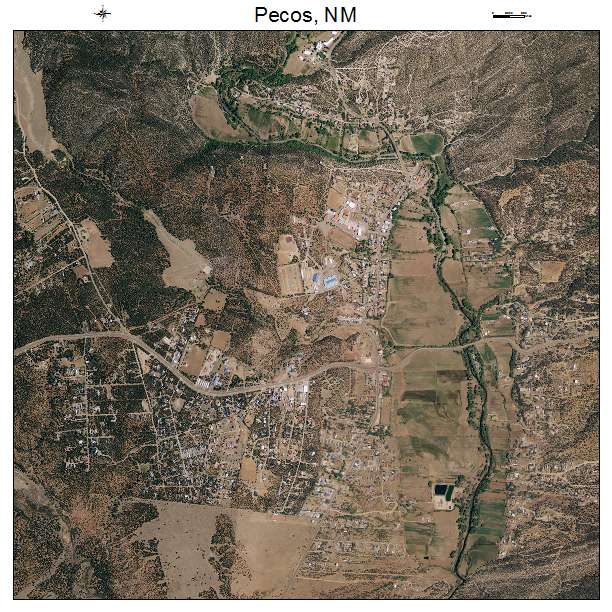 Pecos, NM air photo map