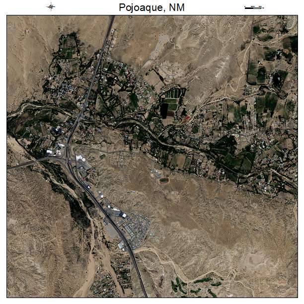 Pojoaque, NM air photo map