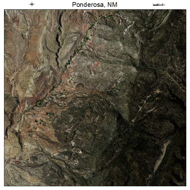 Ponderosa, NM air photo map