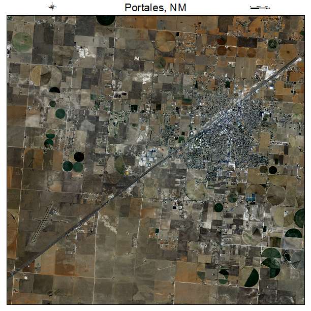 Portales, NM air photo map