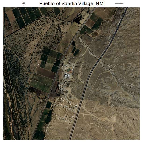 Pueblo of Sandia Village, NM air photo map