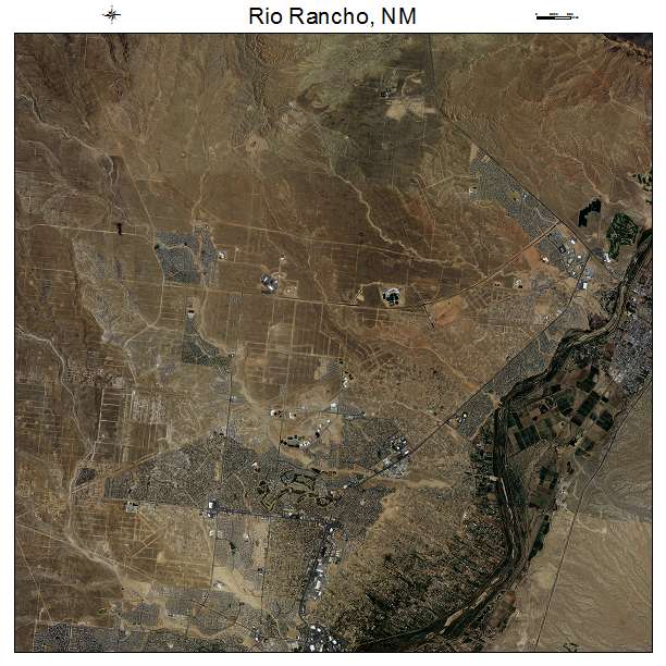 Rio Rancho, NM air photo map