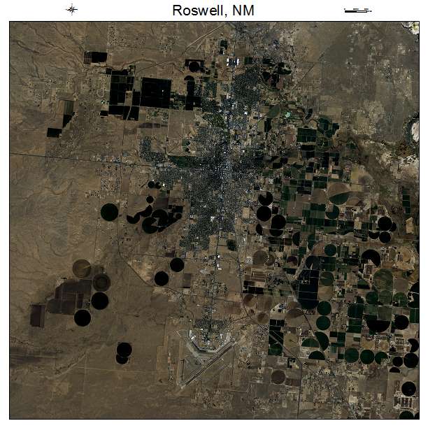 Roswell, NM air photo map