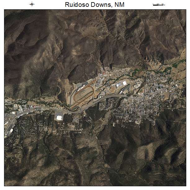 Ruidoso Downs, NM air photo map